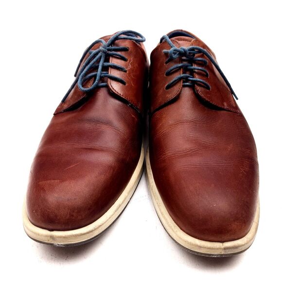 ECCO Shoes Mens US 12-12.5 EU 46 Jared Tie Moonless Brown Comfort Loafers Dress main image 5